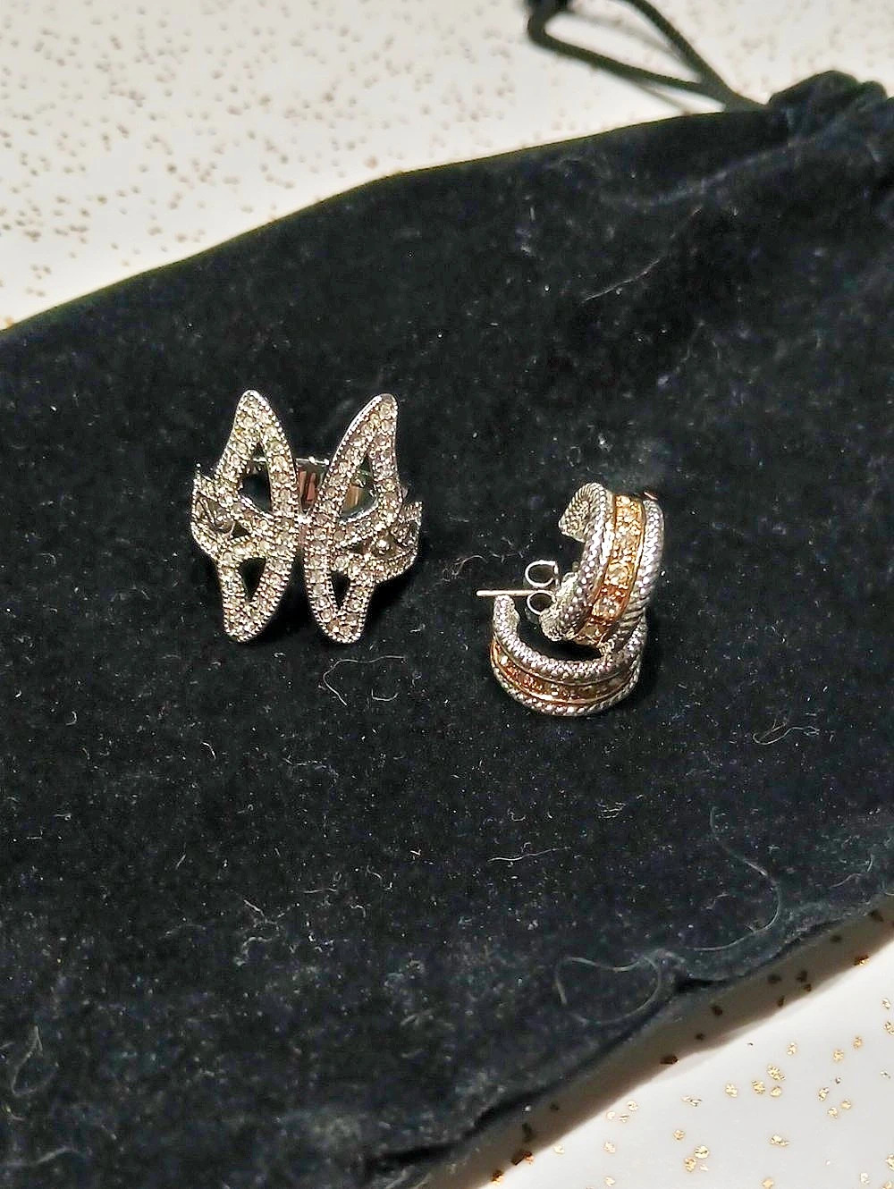 Avon Butterfly Ring And Earrings